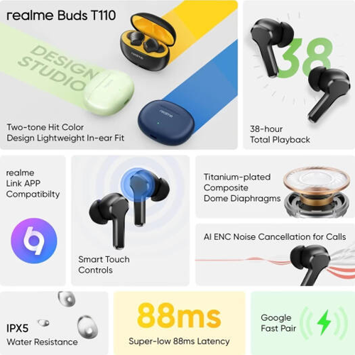realme Buds T110  (FIVE UNITS BUNDLE)