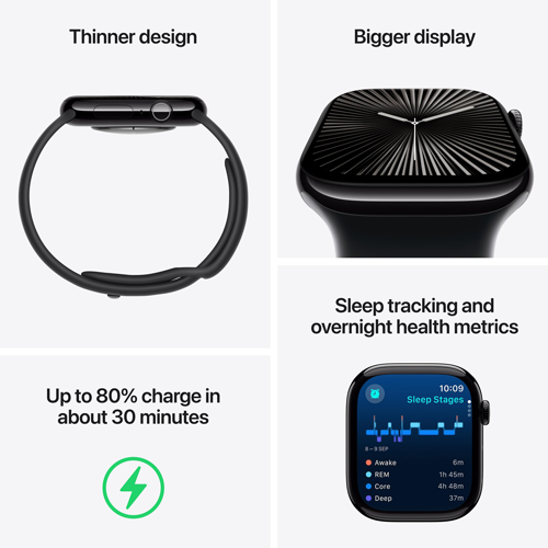 Apple Watch Series 10 GPS + Cellular 46mm with Sport Loop (Middle East Version)