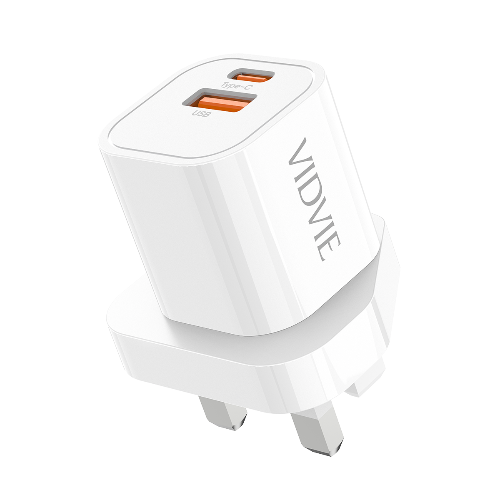 VIDVIE PLB155 GaN USB 30W & Type-C 33W PD Fast Charging Adapter