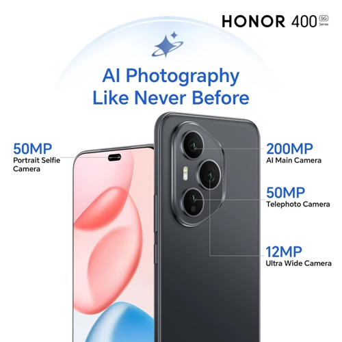 HONOR 400 Pro 5G (12GB+512GB) [with 2 Pcs of HUAWEI Band 10 as Early Bird Promo GIFT]