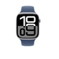 Apple Watch Series 10 46mm GPS Silver Al Denim Sport Band M/L (Arabic Edition)