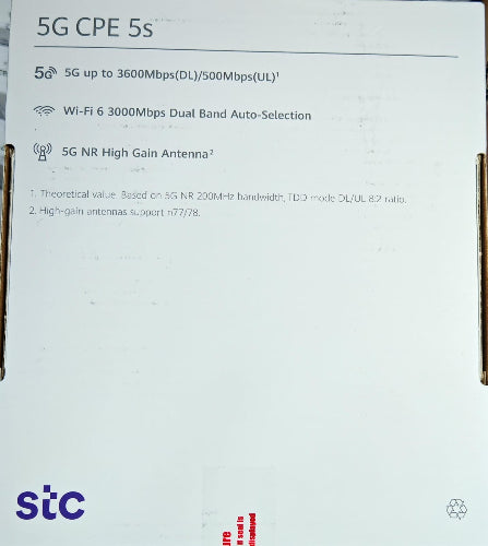 stc 5G CPE 5s Wi-Fi Router stc Locked
