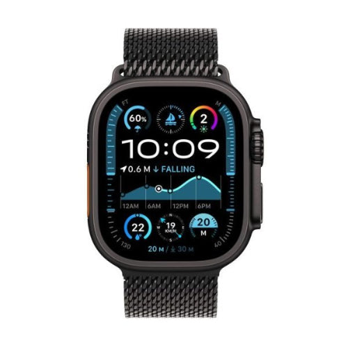 Apple Watch Ultra 2 GPS + Cellular 49mm Black Titanium with Black Titanium Milanese Loop (Arabic Edition)