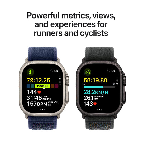 Apple Watch Ultra 2 GPS + Cellular 49mm Black Titanium Case with Dark Green Alpine Loop Medium (Arabic Edition)
