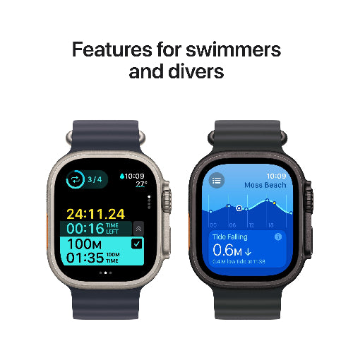 Apple Watch Ultra 2 GPS + Cellular 49mm Black Titanium Case with Dark Green Alpine Loop Medium (Arabic Edition)