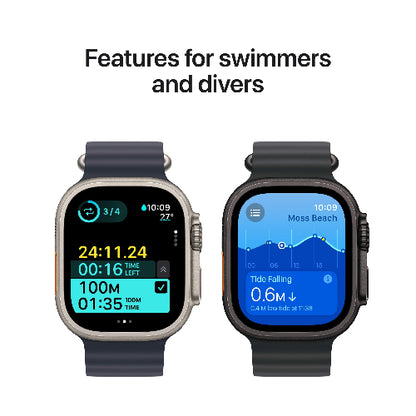 Apple Watch Ultra 2 GPS + Cellular 49mm Black Titanium Case with Dark Green Alpine Loop Medium (Arabic Edition)